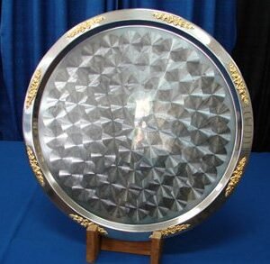 25`` Round Tray (Gold Trim)